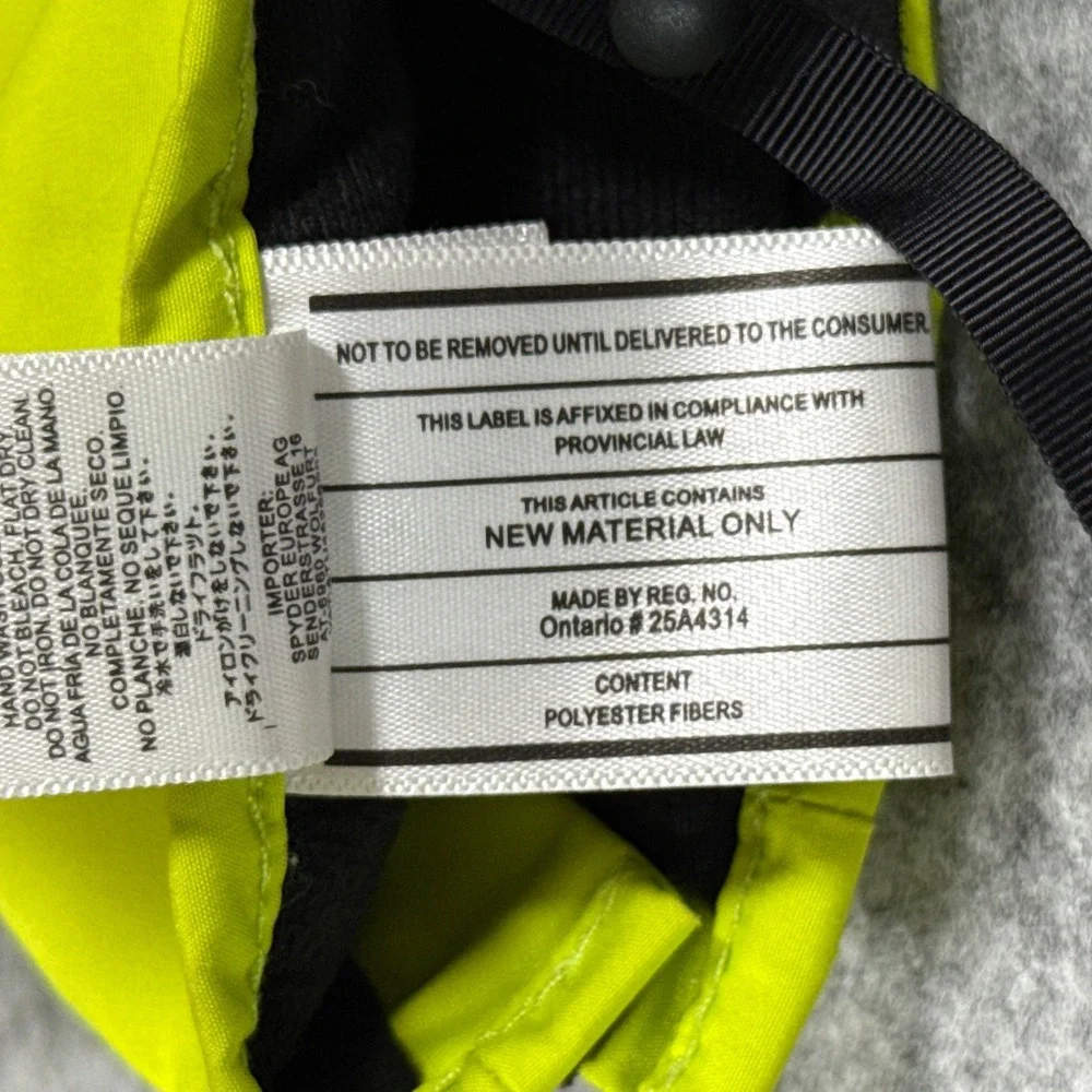Spyder Dry Waterproof Mittens Neon Yellow Lime Green Size XL Kids Ski Snow